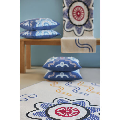 Плед из хлопка по мотивам эвенских орнаментов из коллекции cultu 4