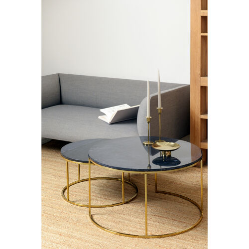 Набор из 2-х журнальных столиков hans, D60 см и D80 см, черный м 2