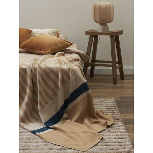 Плед из хлопка с рисунком tulip garden из коллекции terra, 130х1 2