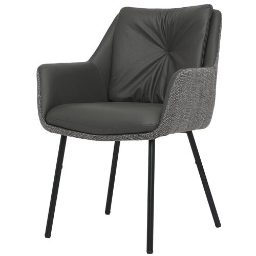 Стул allar, экокожа, рогожка, серый 1