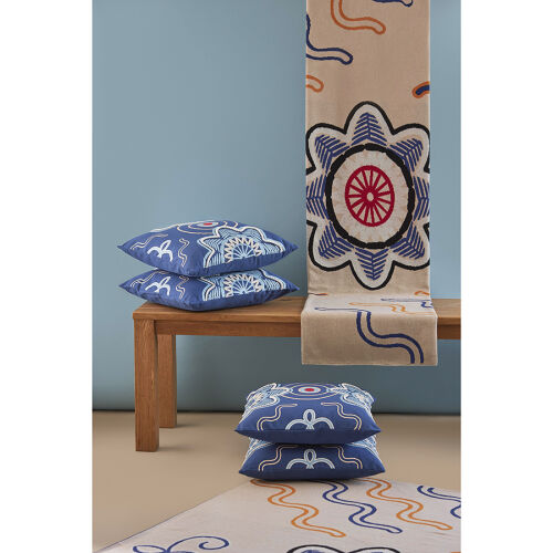 Плед из хлопка по мотивам эвенских орнаментов из коллекции cultu 3