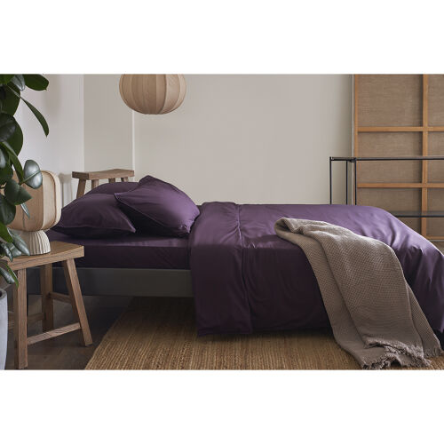 Набор наволочек из стираного перкаля сливового цвета из коллекци 4