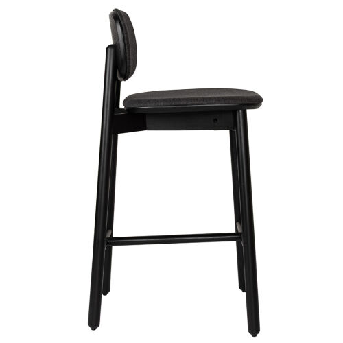 Стул барный с обивкой saga, рогожка, темно-серый 2