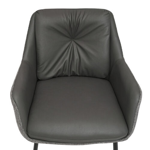 Стул allar, экокожа, рогожка, серый 5