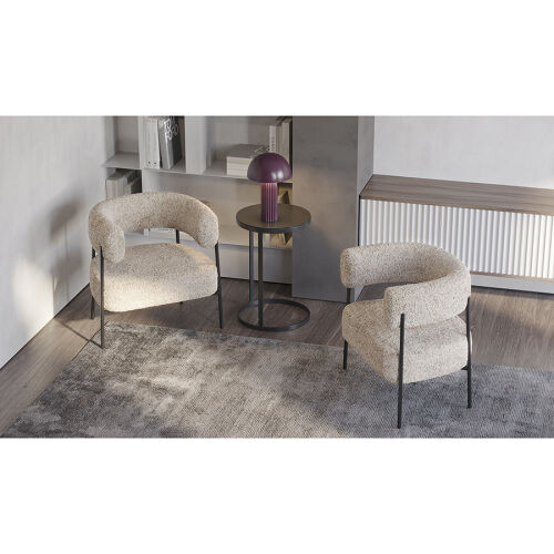 Кресло hugme, букле, миндальное молоко 6