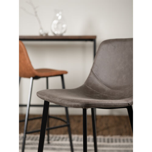 Стул барный hugh, экокожа, серо-коричневый 6