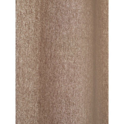 Штора из хлопка с помпонами бежево-серого цвета из коллекции ess 3