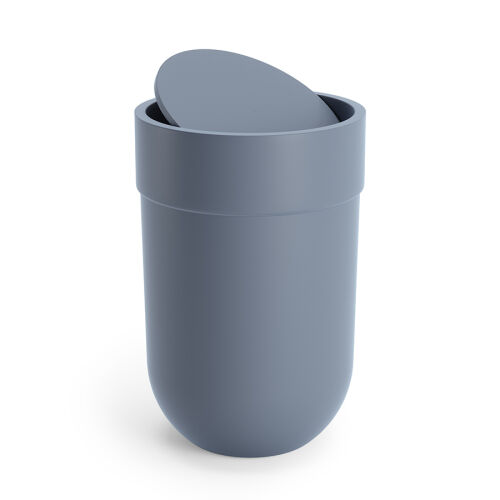 Корзина для мусора с крышкой touch, 6 л, голубая