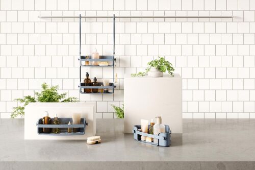 Органайзер для душа flex adhesive, голубой 5