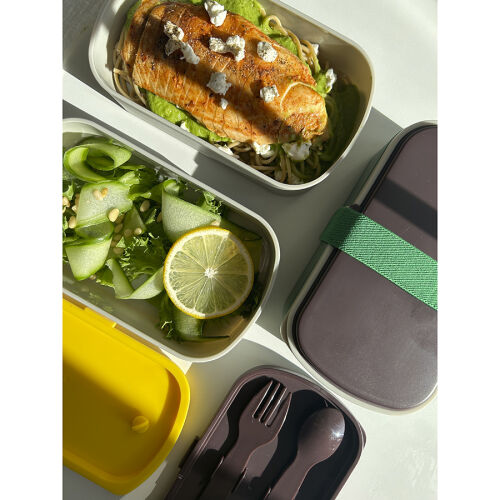Ланч-бокс с приборами food time, 1 л, серый 5 Ланч-бокс с приборами food time, 1 л, серый 5