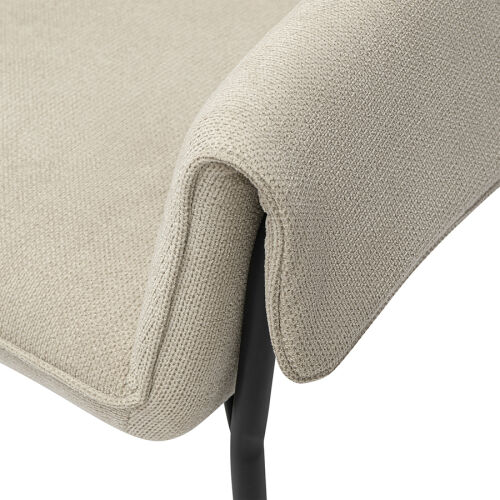 Стул aline, шенилл, серо-бежевый/черный 7