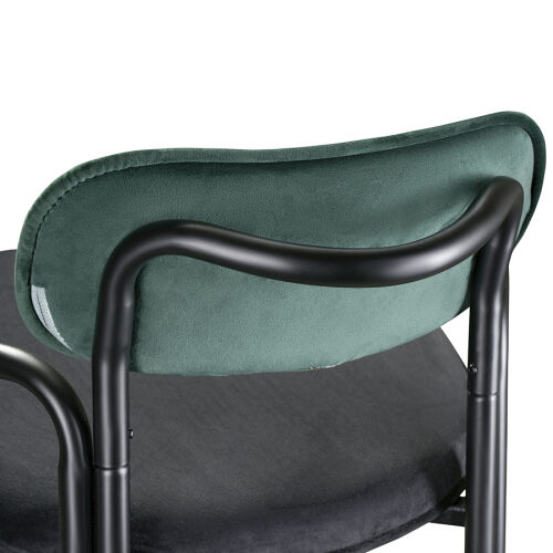 Стул полубарный ror, round, велюр, черный/темно-зеленый/черный 5