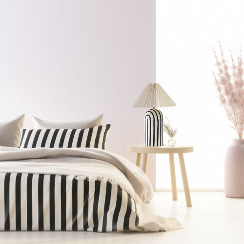 Светильник настольный stripel, D30х44 см, черный/белый 2