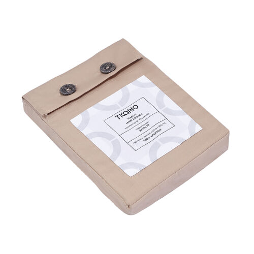 Набор наволочек из премиального сатина бежевого цвета из коллекц 6