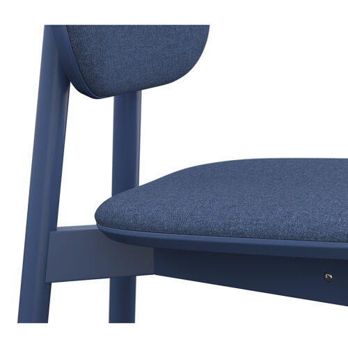 Стул с обивкой saga, рогожка, синий 7