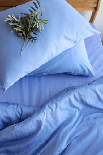 Комплект постельного белья из премиального сатина сиреневого цве 1