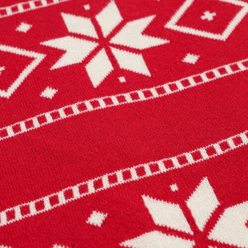 Плед из хлопка с новогодним рисунком frostwork из коллекции new  4