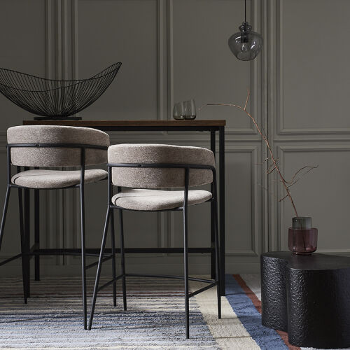 Стул полубарный helning, мягкий шенилл, капучино 3