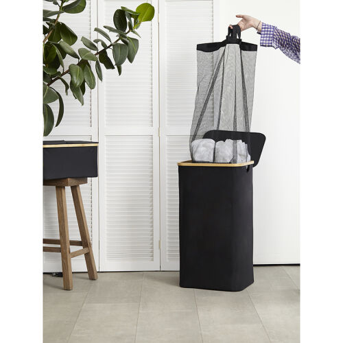 Корзина для белья neat tall, 41х35х74 см, черная 4 Корзина для белья neat tall, 41х35х74 см, черная 4