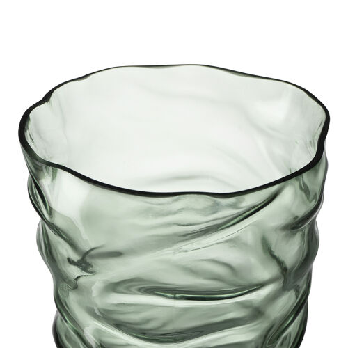 Ваза crumpl, 20 см, зеленая 3