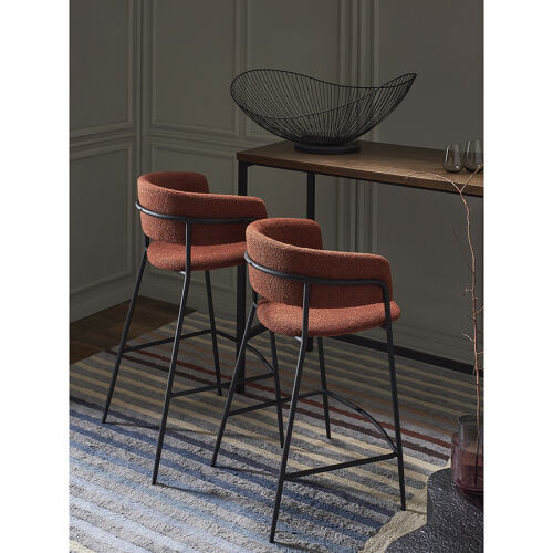 Стул барный helning, букле, терракота 5