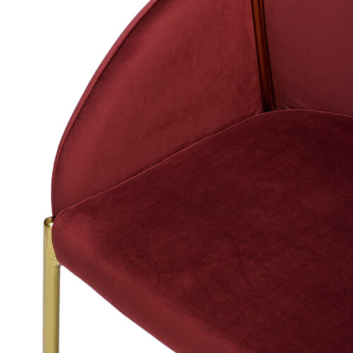 Стул raspy, велюр, бордовый 6