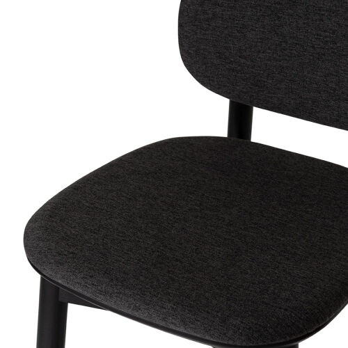 Стул барный с обивкой saga, рогожка, темно-серый 4