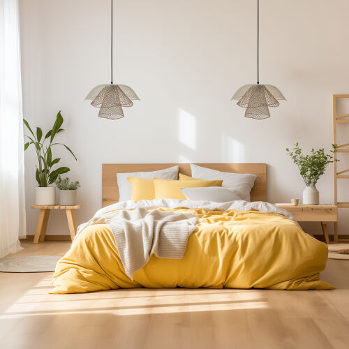 Светильник подвесной vinger, D48х30 см, белый/бежевый/золотой 2