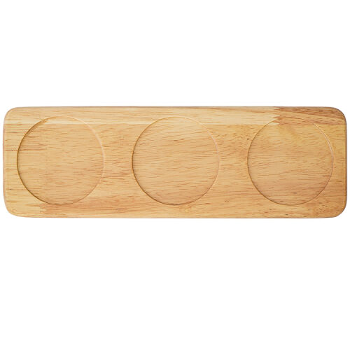 Набор из 3 чаш на деревянной подставке soft ripples, dual glazin 5