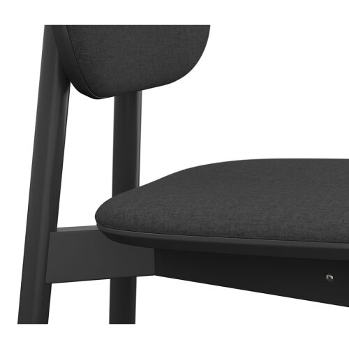 Стул с обивкой saga, рогожка, темно-серый 7