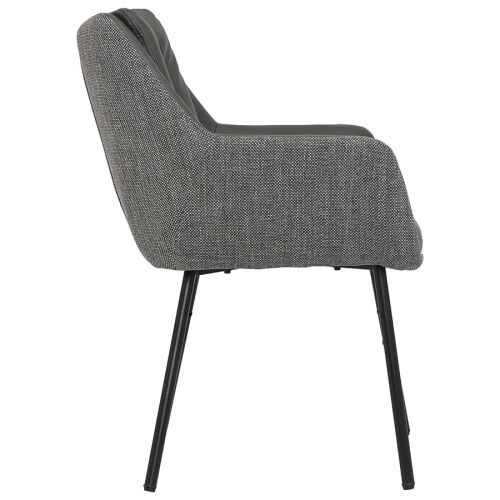 Стул allar, экокожа, рогожка, серый 2