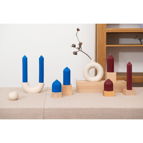 Свеча декоративная бордового цвета из коллекции edge, 25,5см 7