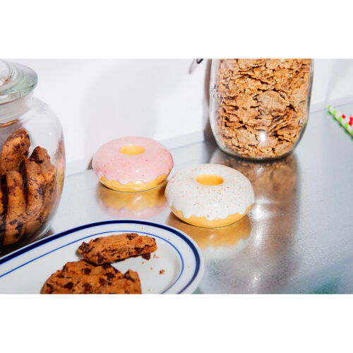 Подсвечник fast food, donut, D7 см, розовый 4 Подсвечник fast food, donut, D7 см, розовый 4