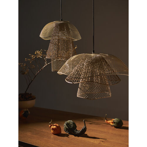 Светильник подвесной vinger, D28х37 см, белый/бежевый/золотой 3