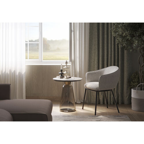 Столик кофейный odd, D50 см, бежевый 1