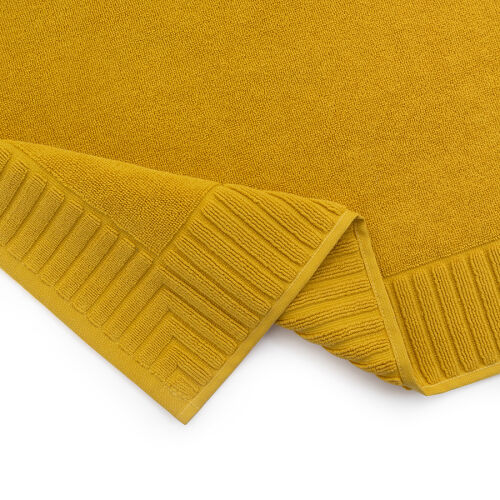 Коврик для ванной с фактурным бортиком цвета охры из коллекции e 6