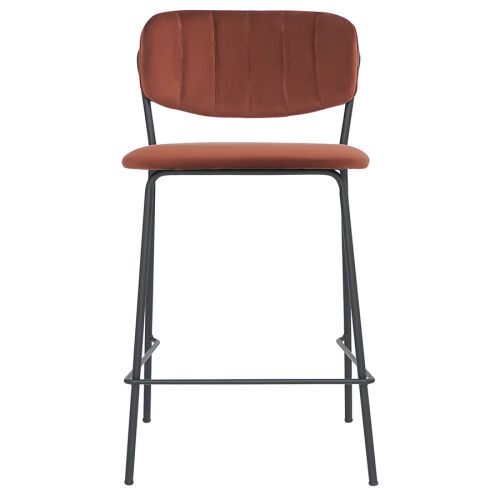 Стул полубарный eirill, велюр, кирпичный 2