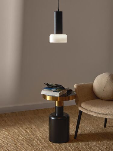 Светильник подвесной fungus, D15х25 см, белый/черный 5