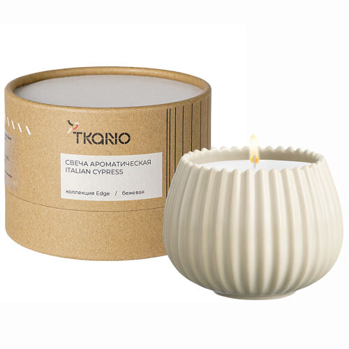 Свеча ароматическая italian cypress из коллекции edge, бежевый, 1 Свеча ароматическая italian cypress из коллекции edge, бежевый, 1