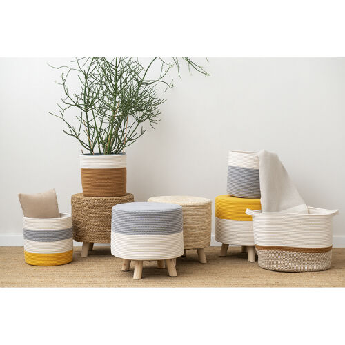 Корзина для хранения ciary, D30х30 см, бежевая/горчичная 3 Корзина для хранения ciary, D30х30 см, бежевая/горчичная 3