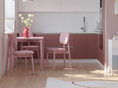 Стул saga, рогожка, розовый 2
