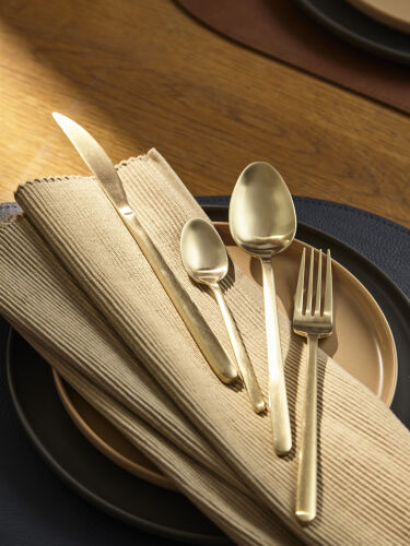 Набор столовых приборов pure, золотистые матовые, 24 пред. 3