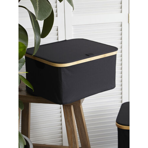 Корзина для белья neat low, 40x33x20 см, черная 5 Корзина для белья neat low, 40x33x20 см, черная 5