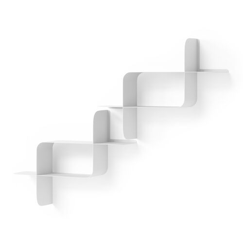 Набор металлических настенных полок montage, 2 шт., белый 2