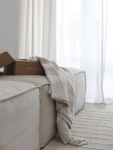 Покрывало базовое бежевого цвета из коллекции ethnic, 180х250 см 2