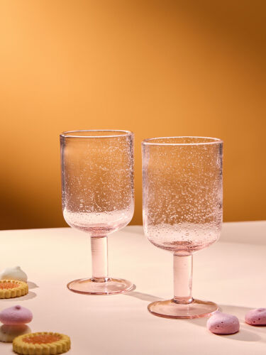 Набор бокалов для вина flowi, 410 мл, розовые, 2 шт. 2
