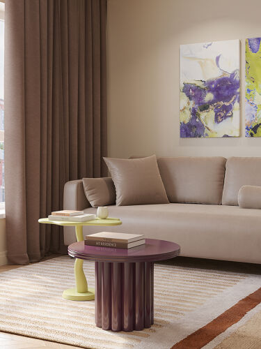 Столик кофейный vivlend, D57 см, ночная слива 3