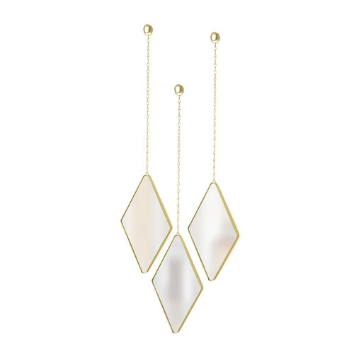 Набор зеркал dima, матовая латунь, 3 шт.