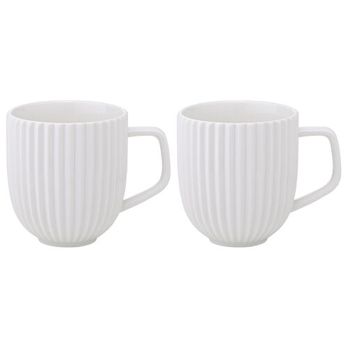 Набор из двух кружек белого цвета из коллекции edge, 400 мл
