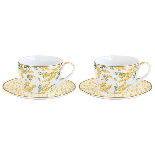 Набор кофейных чашек с блюдцем mimosa, 100 мл, 2 шт.